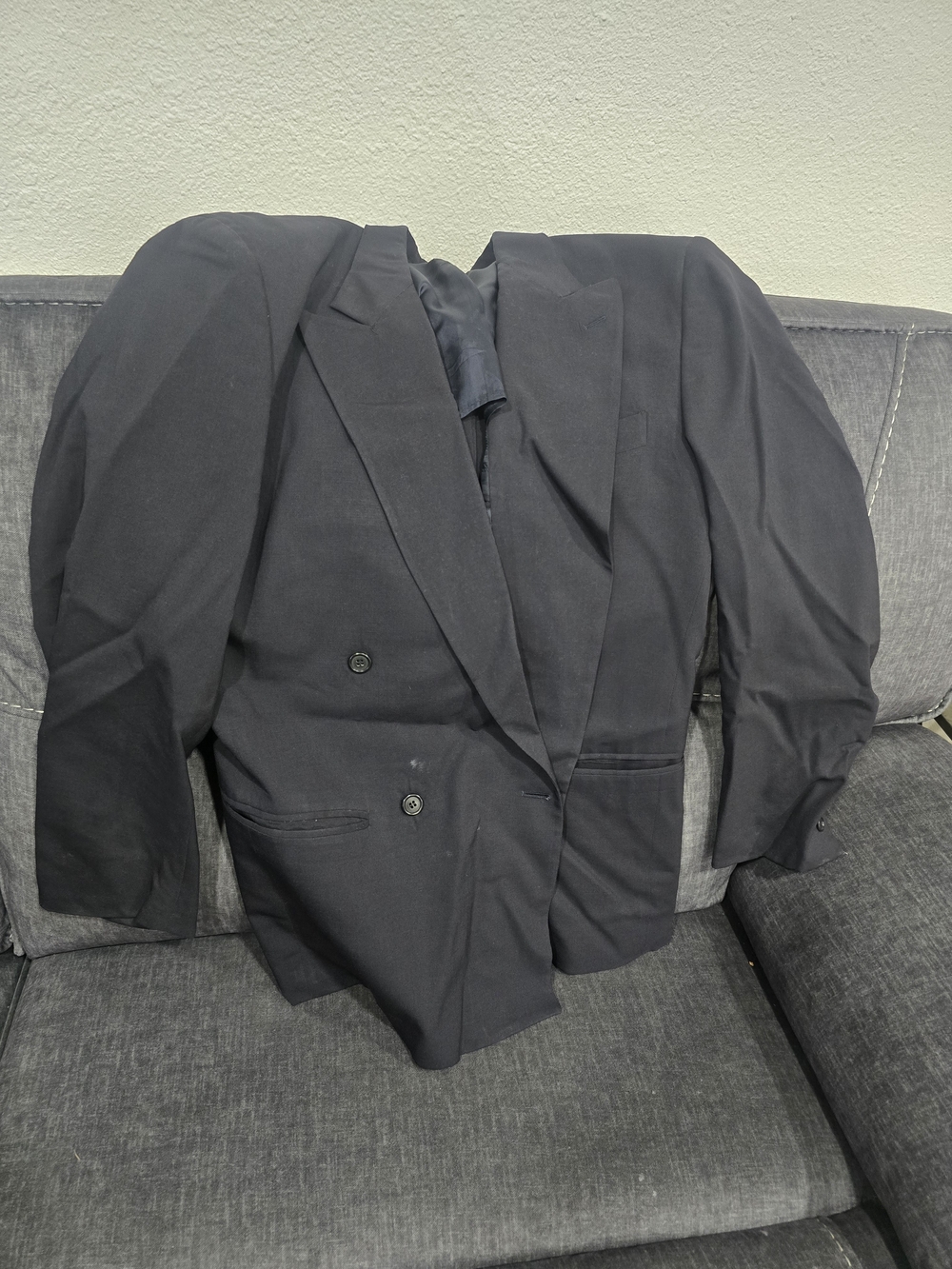 Valentino Black Double-Breasted Sport Coat Uomo
